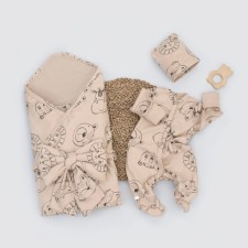 Kinderlitto “Beast Beige”, 4 items, height 50-56 cm