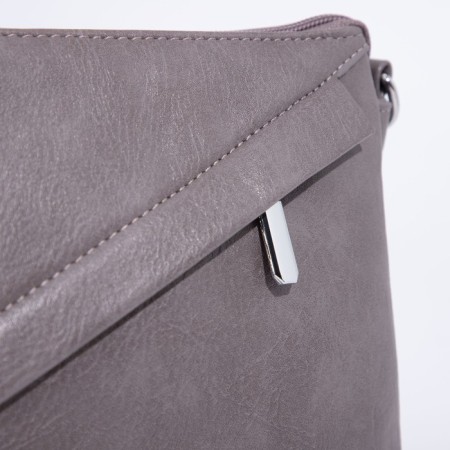 Bag Cross-Bodi with a zipper, gray color-4