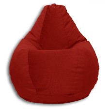 Mear-bag “Pear” Positive Lovely, size M, diameter 70 cm, height 90 cm, velor, red color