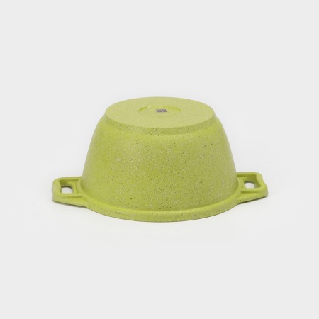 Trendy Style, 1 l, glass cover, anti -stick coating, green color, green-2