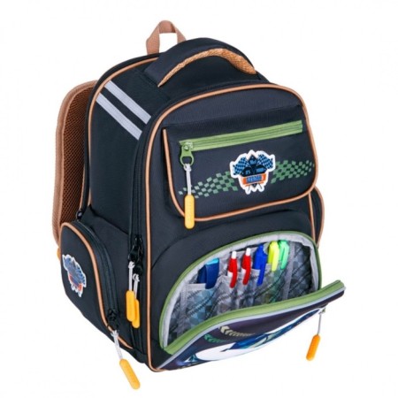 Frame backpack 35 x 26 x 18 cm, Across ACS1, filling: bag, black/orange ACS1-4-4