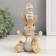 Polystone souvenir "Bunny with Easter testicles and chicks" 9.5x9x16 cm