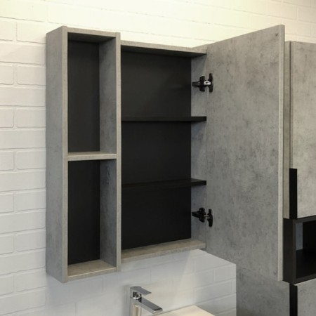 Mirror Comfort Comforty Frankfurt 60 for the bathroom, color Bright concrete-3
