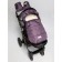 Winter fur envelope Snowy Baby, size 85 cm, purple color