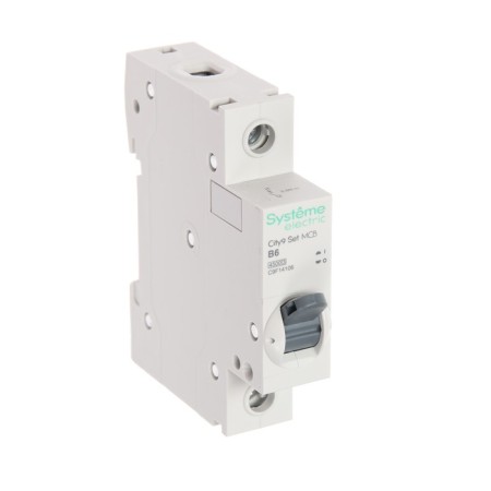 The circuit breaker SE CITY9 SET, 6 A, 1P, 4.5 KA, 230 V-1
