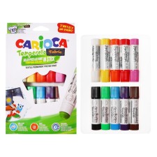 Marker - Sticks for fabric 10 colors, Carioca 