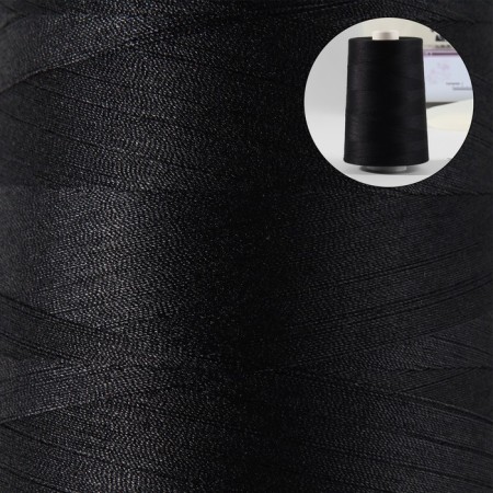 Threads 80, "Nevka", 5000 m, black color No. 115-1
