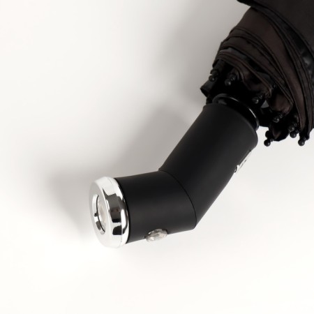 Automatic “plain” umbrella, with a flashlight, rotating pen, 3 additions, 10 spokes, r = 52 cm, black color is black-6