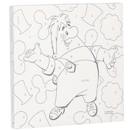Picture on numbers for children, 17x17 cm, baby and Carlson-8