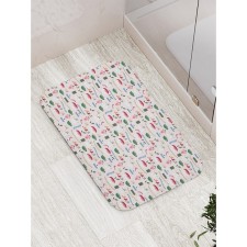 Bathroom mat “The mood of the holiday”, anti -slip, size 52x77 cm