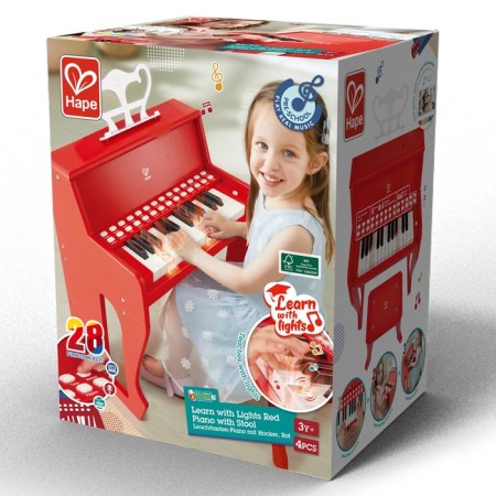 Musical toy "Piano" with a stool, red-2