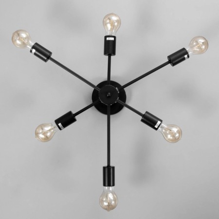 Ceiling chandelier "Orion" 6x60W E27 Color: Black-3