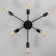 Ceiling chandelier "Orion" 6x60W E27 Color: Black