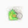 New Year's keychain for keys, voluminous "New Year: a snake with a coin" 2.7 x 8.5 cm