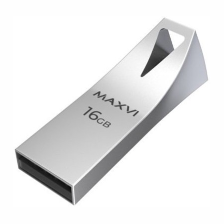 USB flash drive 16 GB MaxVi MK2 Metallic Silver Monolith, metal / FD16GBUSB20C10MK2-2