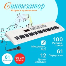 Children's “keyboard player” synthesizer, sound effects, 61 key