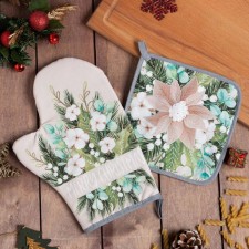Kit Kitchen BEAUTIFUL SHRISTMAS mitt-seizure 20x28cm, 19x19cm severity, 100%HL