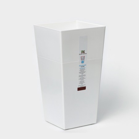 Kashpo with an insert of Astra, 1.8 l, l = 26 cm, d = 13/10 cm, white color-8