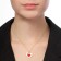 The pendant "Heart" is double, the color is red-white in gold, 40 cm
