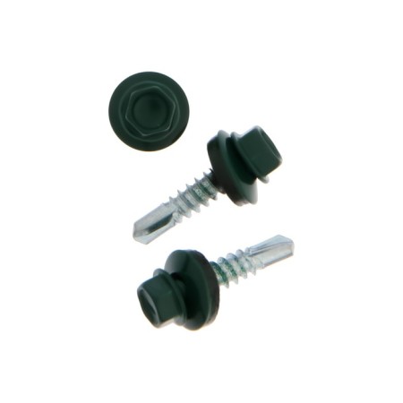 Roofing screws, Haupt 5.5x25 Ral6005, green moss 250 pcs