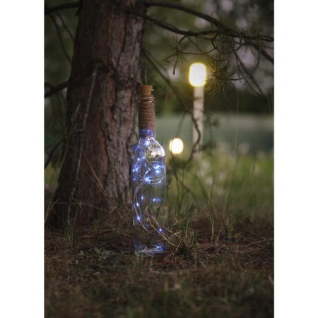 Garland "thread" 2 m dews with a cork, IP44, silver thread, 20 led, white glow, fixing, solar battery-7