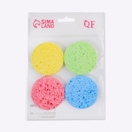 A set of spunges for washing "softness", d = 5.8 cm, 4 pcs, multi -colored-8