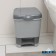 Garbage container with pedal, 8 l, 24 × 25.5 × 29.5 cm, color gray color