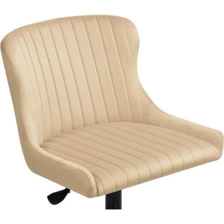 Computer chair Eddon Plastic/velor, black/beige 50x60x73 cm-5