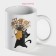 Homeleon mug ceramic shade “Dream and smile”, 350 ml, white color