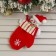 Soft suspension "mittens - a snowman, shiny stripes" 20x10 cm, red