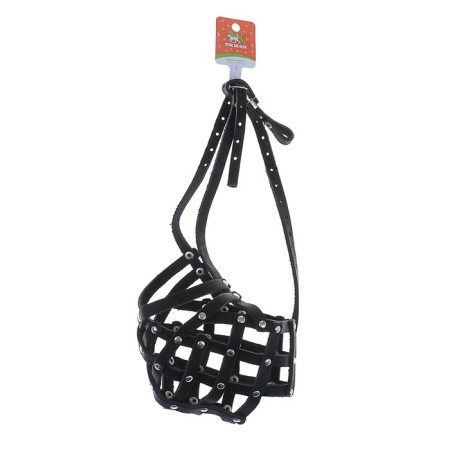 A muzzle leather mesh with jumper No. 5, Caucasian shepherd, dog, ohm 42 cm black-3