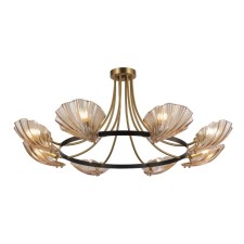 Ceiling light Gerhort G11058/8Cop+BK AMB, 8x60W, E14, 41x98x98 cm, bronze color
