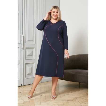 Women's dress, size 56, dark blue color