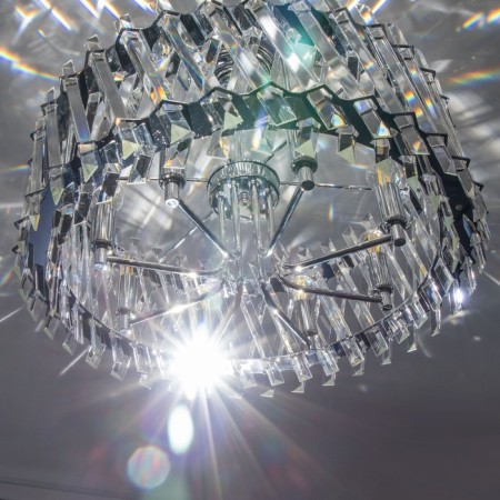Suspendor Lamp Citilux "Ingvar" CL334281, 60x60x45 cm, 8x60W, E14, Gray Color-9