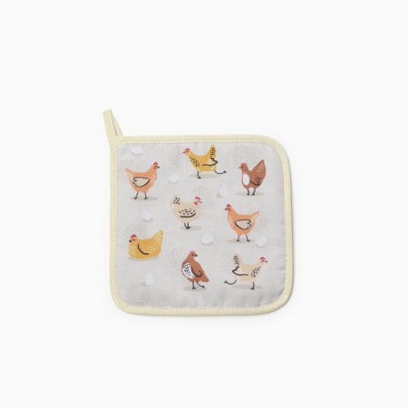 Set of kitchen shade "chicken": mittens 20x28 cm, take a pursuit 17x17 cm, 35% cotton, 65% p/e-3