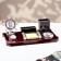 Table set 6V1 with a business card holder, red tree