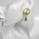 Earrings with pearls "drops" storm, color gold