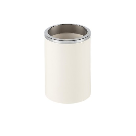 A glass for toothpaste and Lenox brushes, beige color-1