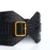 Women's belt, width 10 cm, black color