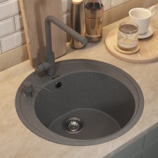 Quartz-quartz kitchen-quartz Uperwood Quartz UPD-01, round, color 03 gray
