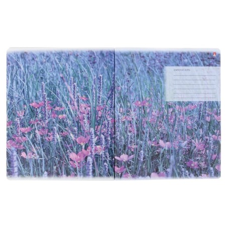 Notebook of 48 sheets in the Lavender mood cage, covered cardboard, metallization, mix-1