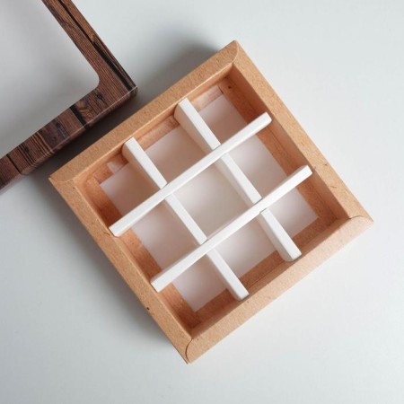 Box for sweets, confectionery packaging, 9 cells, “tree” 14.5 x 14.5 x 3.5 cm-4