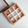 Box for sweets, confectionery packaging, 9 cells, “tree” 14.5 x 14.5 x 3.5 cm
