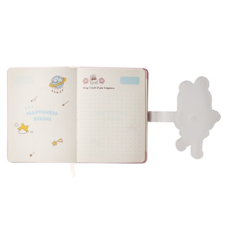 Gift notebook, A6+, 100 sheets, color block, with a curly knife, PVC cover, "Anime", mix-10