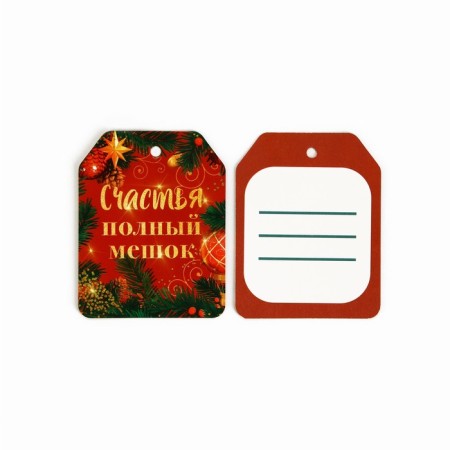 Schildik for a gift "Happiness", set of 6 pieces, Christmas tree balls, 16 x 24 cm, new year-6