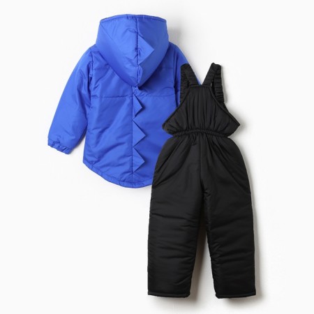 Demi-season suit, color bright blue, height 86-92 cm-13