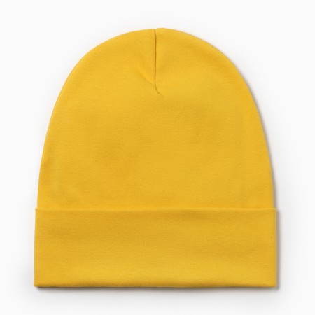 Baby hat with gateway, mustard color, size 54-58