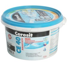 Elastic water-repellent grout Ceresit CE40 Aquastatic (1-10 mm), graphite, 2 kg