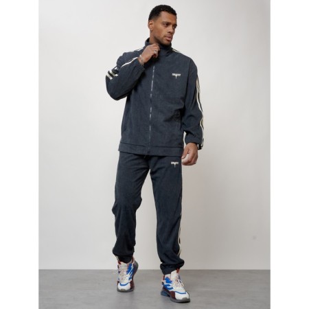 Male tracksuit, size 48, dark gray color-8