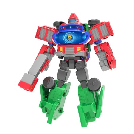 Gogo Bus robot transformer, firefighter and pilot, 2 in 1